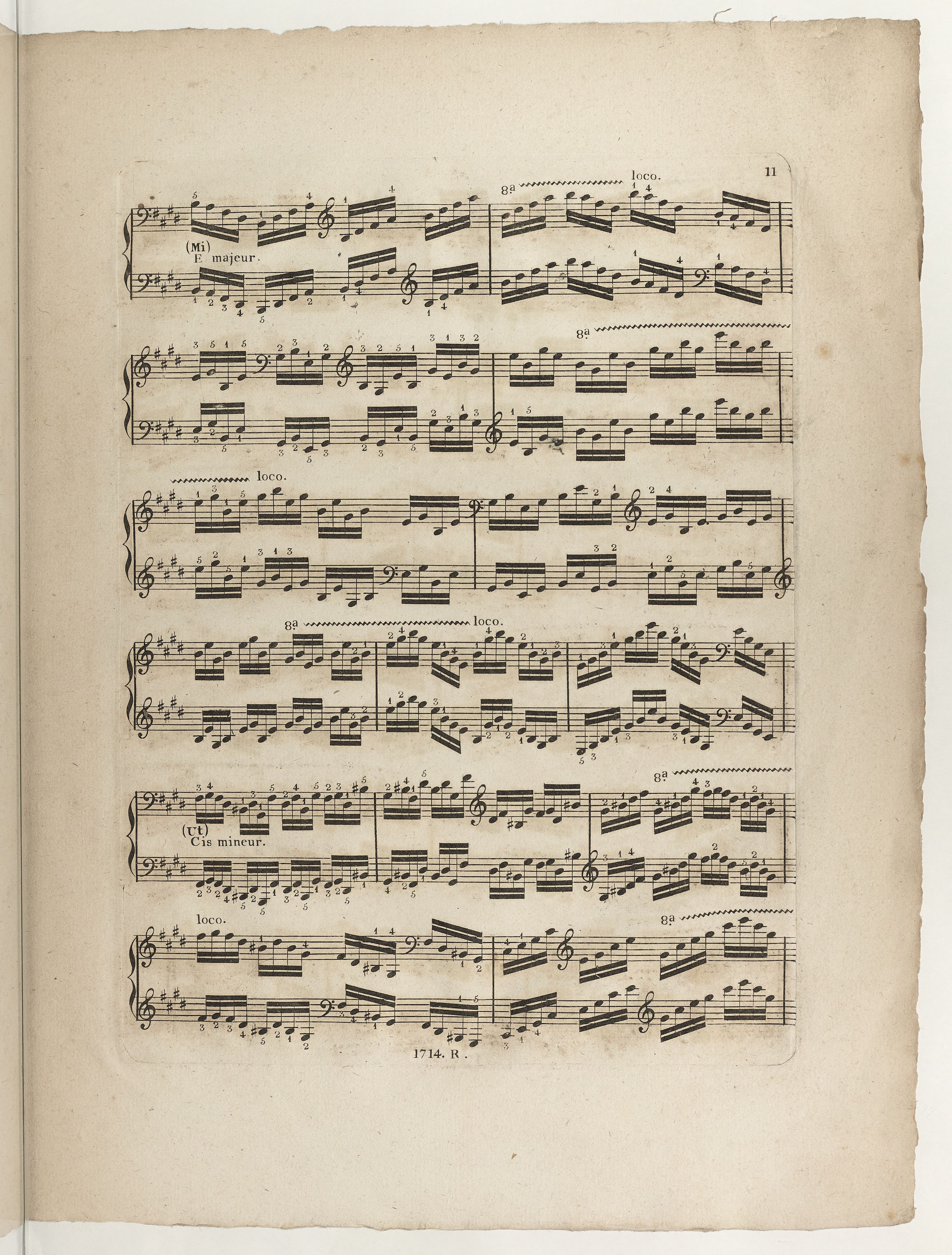 Piano practice sheet music